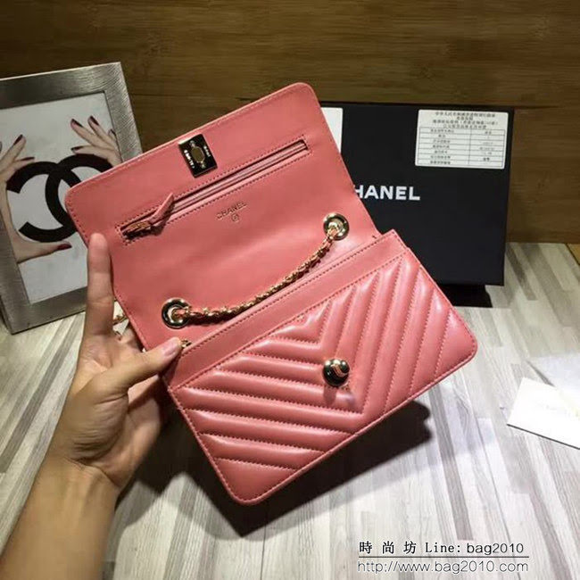 香奈兒CHANEL V982新款新顏色專櫃品質羊皮鏈條小包 DSC1259